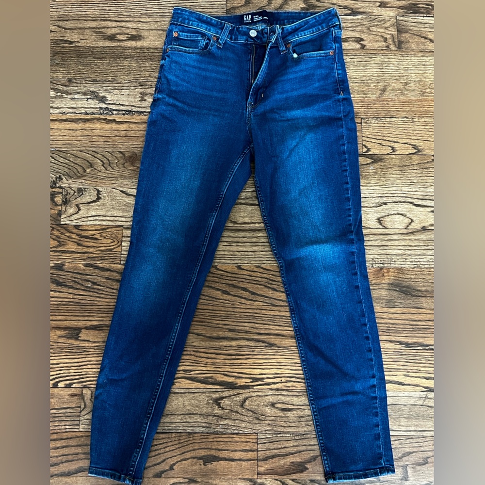 GAP High Rise Skinny Leg Blue Jeans Size 30L